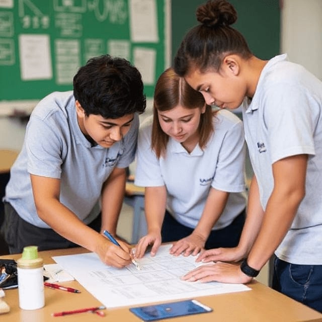 Students Working on a Project