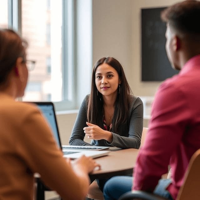 Instructor Answering Student's Questions